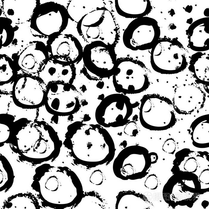 手绘纹理和画笔抽象向量无穷的涂鸦插图背景的设计元素: 点, 心, 画笔