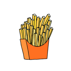 薯条手绘图片