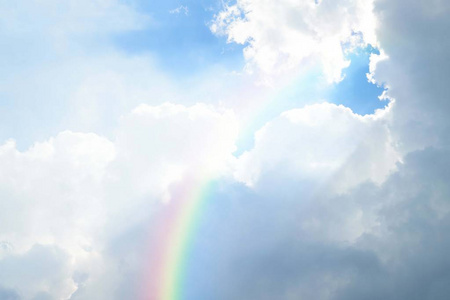 蓝天彩虹图片-蓝天彩虹素材-蓝天彩虹插画-摄图新视界