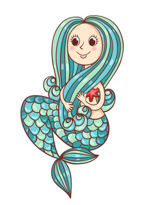 蓝色少女鱼图片