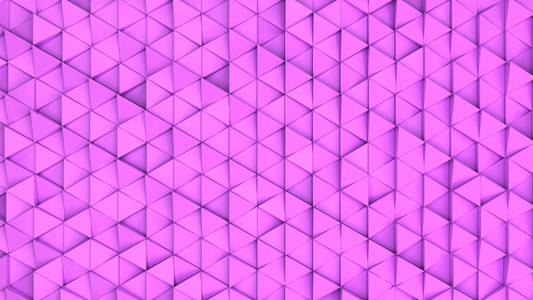 紫色三角形棱镜的图案。棱镜的墙壁。抽象3d 背景。3d 渲染插图