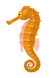 卡通海马图片-卡通海马素材-卡通海马插画-摄图新视界