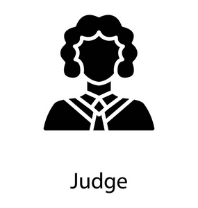 以司法裁判官为代表图标的卡通人物头像