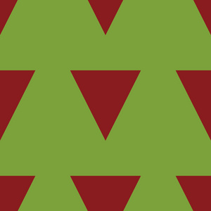 无缝模式绿色背景与红色三角形