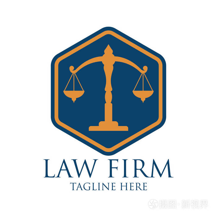 法律公司徽标和文本空间为你的口号 / 标语, 矢量图