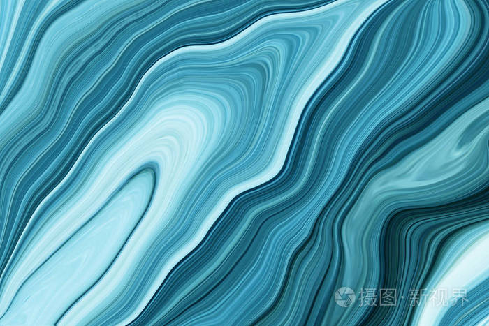 大理石的油墨多彩 蓝色的大理石图案纹理抽象背景 可以用于背景或壁纸照片 正版商用图片0pypiz 摄图新视界