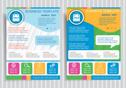 销售购物袋图标矢量宣传册传单设计布局 te