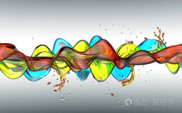 白色背景上的水飞溅插图