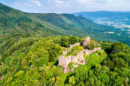 Frankenbourg 城堡在孚日山, 法国