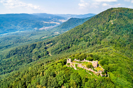 Frankenbourg 城堡在孚日山, 法国