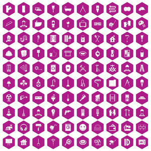 100翻新图标六角紫