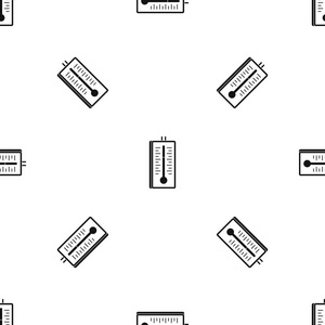 温度计图案无缝黑色