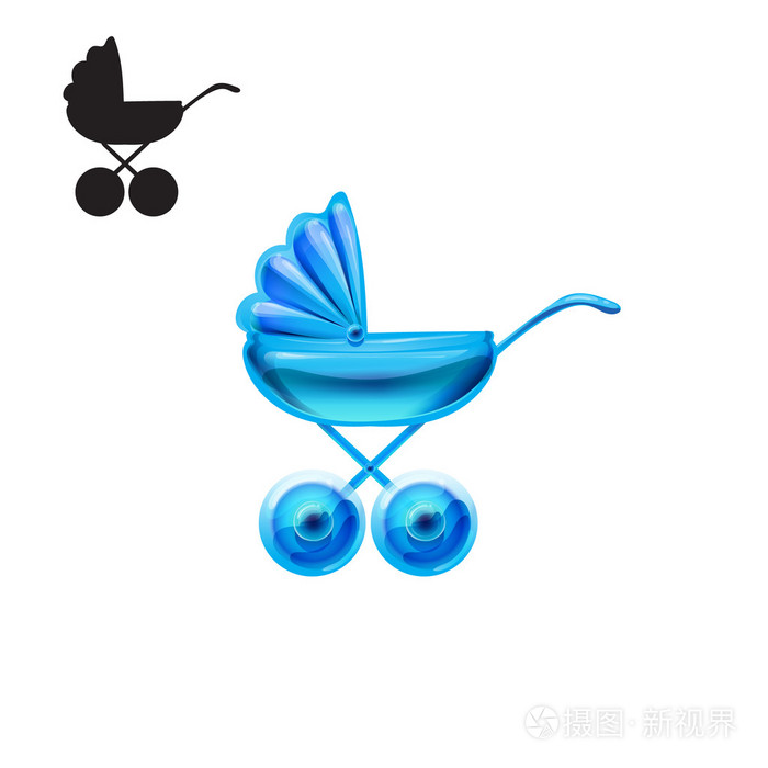 童车光泽图标矢量