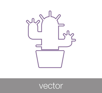 仙人掌平面图标