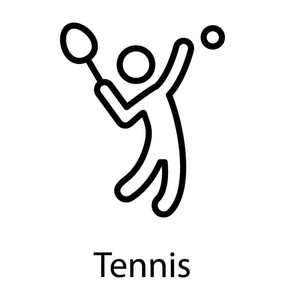 人的头像与球拍和球在服务行动表示羽毛球照片