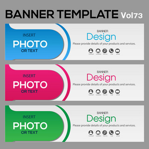 矢量抽象设计横幅网页模板