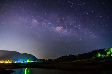 银河在天空