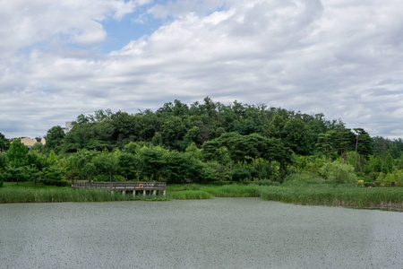 韩国首尔 Pureun 植物园 hangdong 水库公园