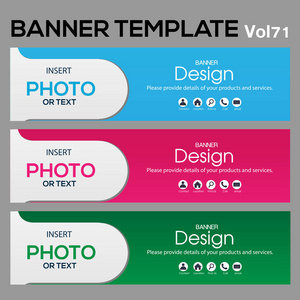 矢量抽象设计横幅网页模板