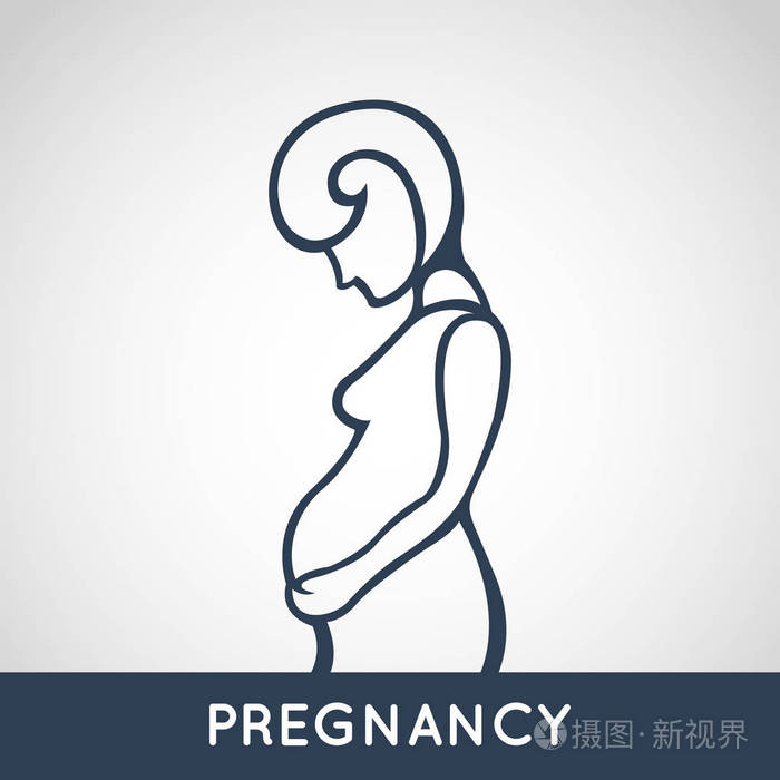 孕妇, 程式化的矢量符号