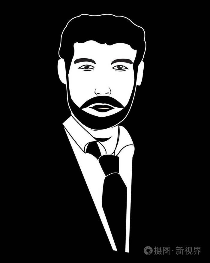 人在黑色的剪影插画-正版商用图片0pzm0d-摄图新视界