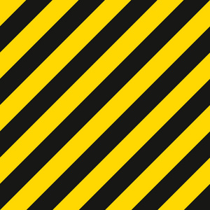 衣衫褴褛的线警告的矩形条纹, 黄色和黑色条纹在对角线上,警告要小心