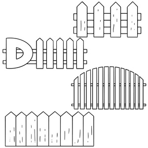 简笔画篱笆栅栏图片