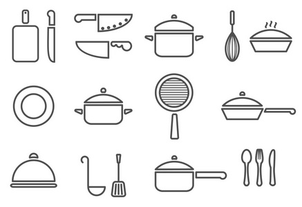 漏勺, 贝克商店图标为您的 web 移动应用程序徽标设计烘焙工具图标线