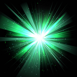 星与绿色空间分离中的光线白色和影响隧道 s