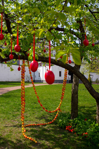 在乌克兰节日复活节复活节树