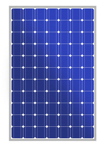 太阳能电池板概念3d 在白色背景上隔离的插图