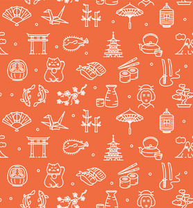 日本背景无缝.矢量照片