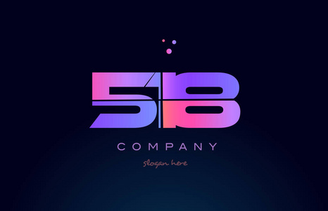 518518 粉色洋红色紫色数字位数数字标识图标矢量照片