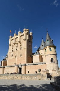 塞戈维亚城堡狮子西班牙的城堡