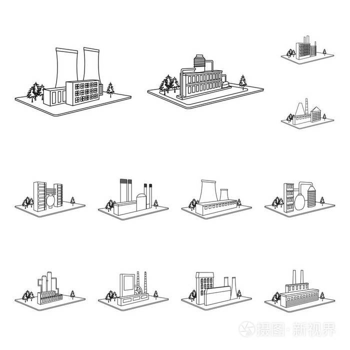 生产和企业向量等距符号库存 web 插图插画-正版商用图片0q0bfz-摄图