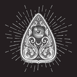 波西米亚高清图手画的华丽艺术碟仙神秘化 oracle planchette 分离.