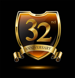 32年黄金周年纪念标志, 装饰背景