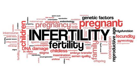 Iinfertility 问题怀孕和计划生育概念。单词云符号