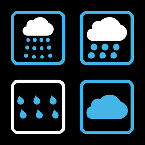 雨云平平方的矢量图标