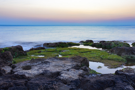 蓬塔 Secca 海滩案拍摄地点的夕阳