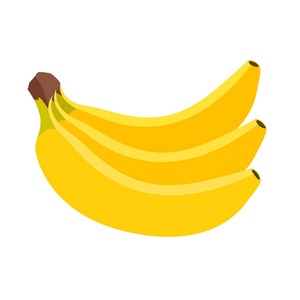 孤立在白色背景上的香蕉。矢量图像