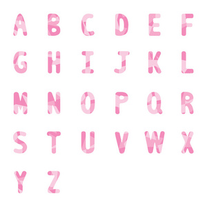 抽象的粉红色字母 A 到 Z 2