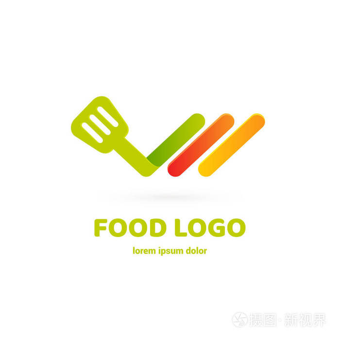 矢量设计烹饪 logo.食品象形文字, 烹饪抽象图标