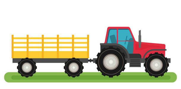 挂车图标孤立的半挂车的图标照片