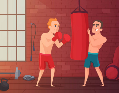 健身房卡通图标女人在健身房里自拍向量.卡通.