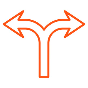 选择箭头向左右轮廓矢量图标照片