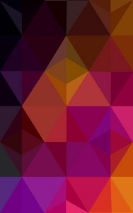 多色黑粉色 红色 橙色多边形设计模式，三角形和梯度的折纸样式组成的
