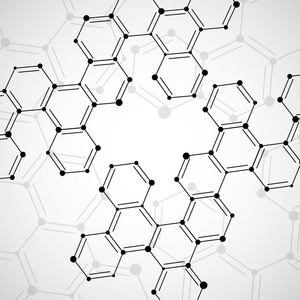 DNA的结构分子。 抽象背景向量插图