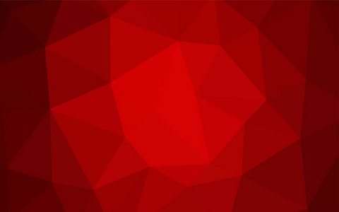 深红色矢量抽象多边形模板.具有渐变的折纸风格的创造性几何插图.