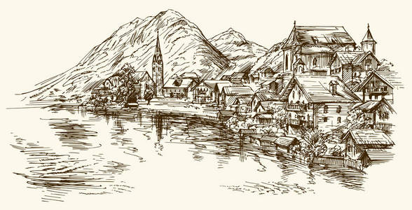 奥地利村图片-奥地利村素材-奥地利村插画-摄图新视界